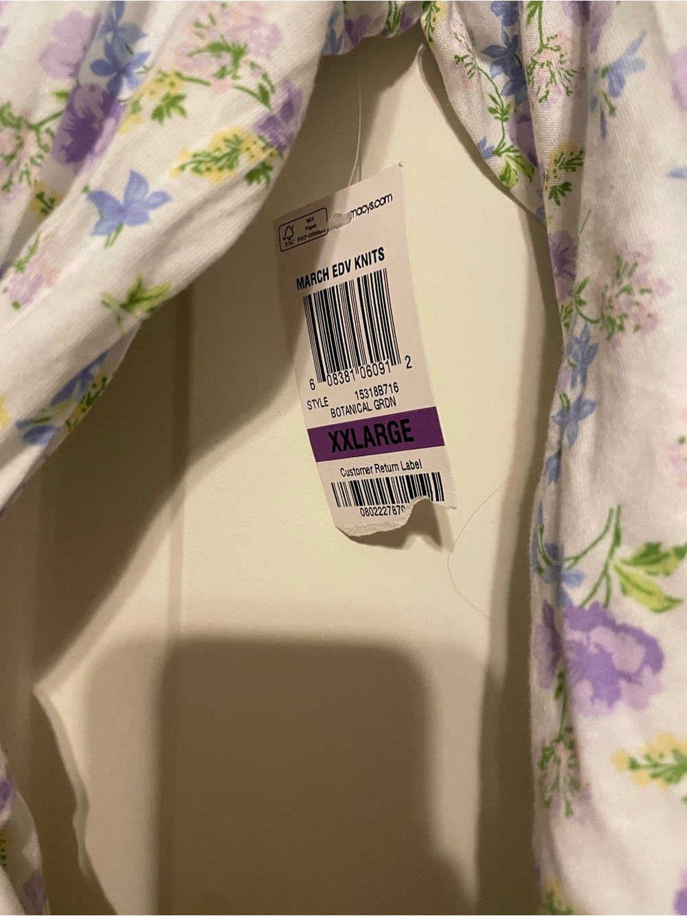 Charter Club NWT Floral Short Robe Women’s 2XL - Picture 3 of 6
